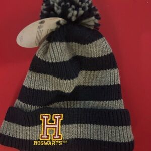 Warner Bros. Hogwarts Striped Beanie - Black and Gray